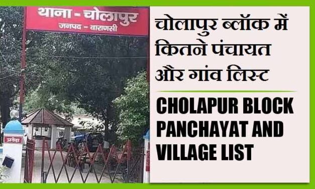 चोलापुर ब्लॉक में कितने पंचायत और गांव लिस्ट | Cholapur Block Panchayat and Village List