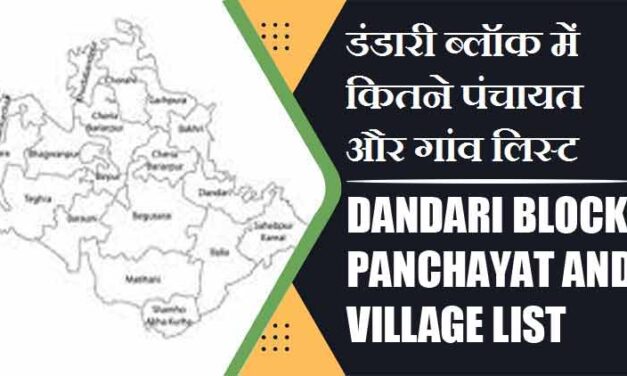 डंडारी ब्लॉक में कितने पंचायत और गांव लिस्ट | Dandari Block Panchayat and Village List