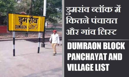 डुमरांव ब्लॉक में कितने पंचायत और गांव लिस्ट | Dumraon Block Panchayat and Village List