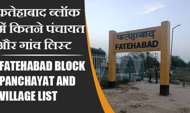 फतेहाबाद ब्लॉक में कितने पंचायत और गांव लिस्ट | Fatehabad Block Panchayat and Village List
