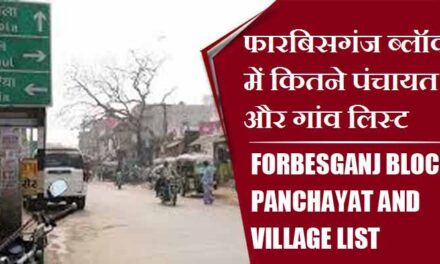 फारबिसगंज ब्लॉक में कितने पंचायत और गांव लिस्ट | Forbesganj Block Panchayat and Village List