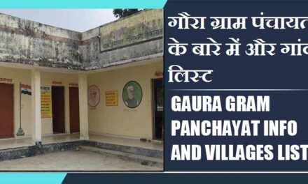 गौरा ग्राम पंचायत के बारे में और गांव लिस्ट । Gaura Gram Panchayat Info and villages List