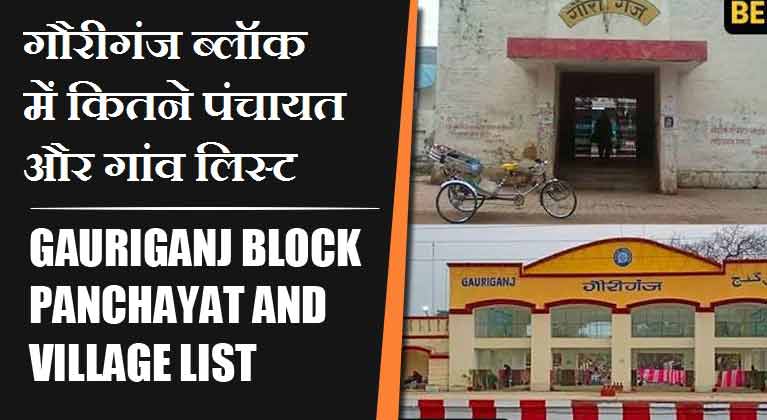 गौरीगंज ब्लॉक में कितने पंचायत और गांव लिस्ट | Gauriganj Block Panchayat and Village List