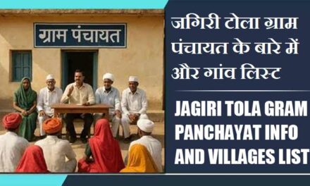 जगिरी टोला ग्राम पंचायत के बारे में और गांव लिस्ट । Jagiri Tola Gram Panchayat Info and Villages List