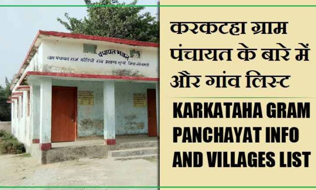 करकटहा ग्राम पंचायत के बारे में और गांव लिस्ट । Karkataha Gram Panchayat Info and villages List