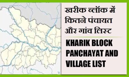 खरीक ब्लॉक में कितने पंचायत और गांव लिस्ट | Kharik Block Panchayat and Village List