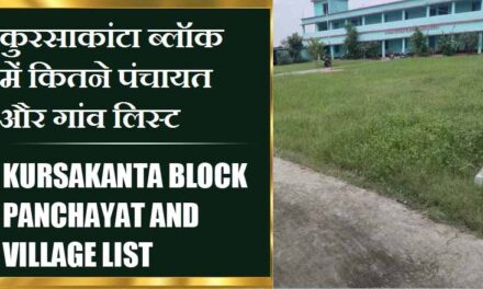 कुरसाकांटा ब्लॉक में कितने पंचायत और गांव लिस्ट | Kursakanta Block Panchayat and Village List