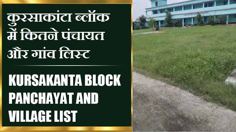 कुरसाकांटा ब्लॉक में कितने पंचायत और गांव लिस्ट | Kursakanta Block Panchayat and Village List