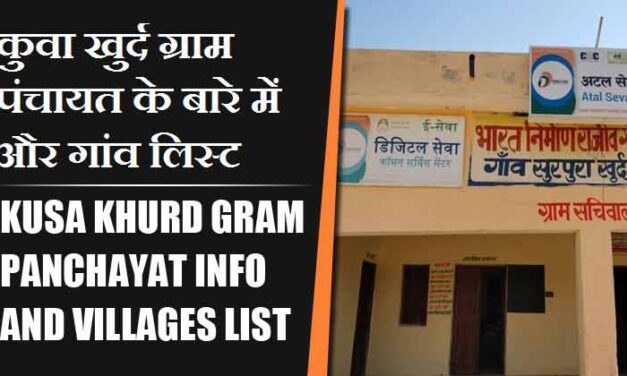 कुवा खुर्द ग्राम पंचायत के बारे में और गांव लिस्ट । Kusa Khurd Gram Panchayat Info and villages List