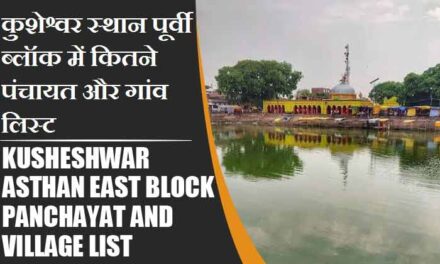 कुशेश्वर स्थान पूर्वी ब्लॉक में कितने पंचायत और गांव लिस्ट | Kusheshwar Asthan East Block Panchayat and Village List