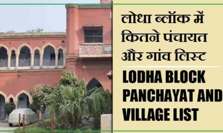 लोधा ब्लॉक में कितने पंचायत और गांव लिस्ट | Lodha Block Panchayat and Village List