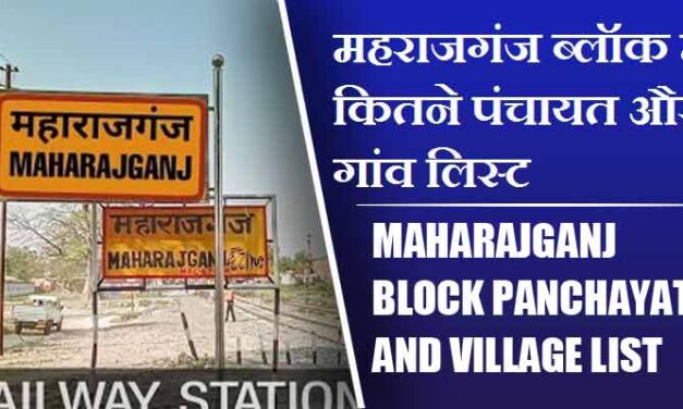 महराजगंज ब्लॉक में कितने पंचायत और गांव लिस्ट | Maharajganj Block Panchayat and Village List