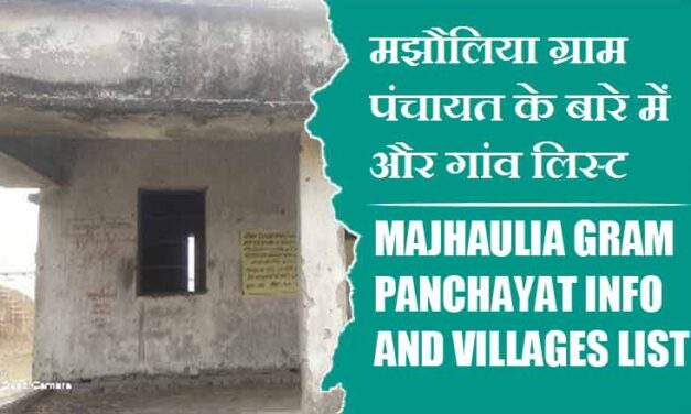 मझौलिया ग्राम पंचायत के बारे में और गांव लिस्ट । Majhaulia Gram Panchayat Info and Villages List