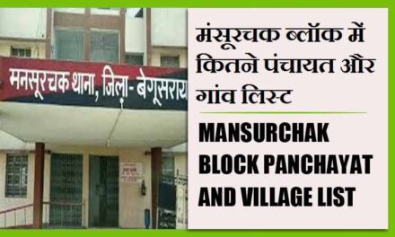 मंसूरचक ब्लॉक में कितने पंचायत और गांव लिस्ट | Mansurchak Block Panchayat and Village List