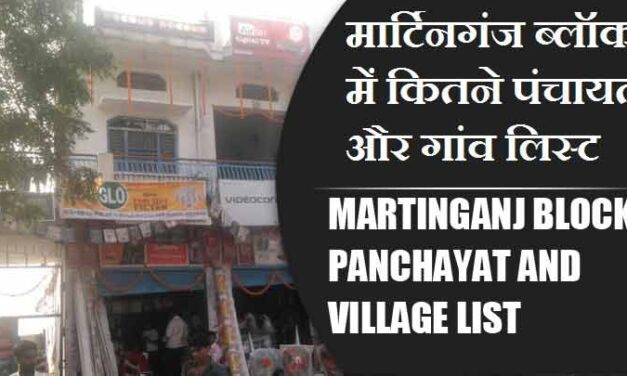 मार्टिनगंज ब्लॉक में कितने पंचायत और गांव लिस्ट | Martinganj Block Panchayat and Village List