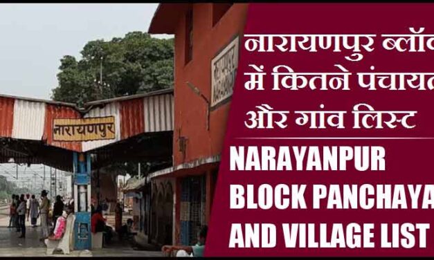 नारायणपुर ब्लॉक में कितने पंचायत और गांव लिस्ट | Narayanpur Block Panchayat and Village List