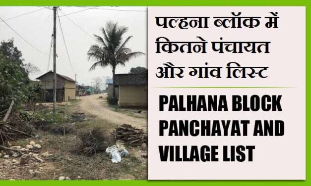 पल्हना ब्लॉक में कितने पंचायत और गांव लिस्ट | Palhana Block Panchayat and Village List