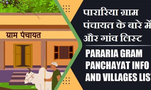 पारारिया ग्राम पंचायत के बारे में और गांव लिस्ट । Pararia Gram Panchayat Info and villages List