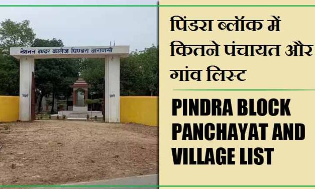 पिंडरा ब्लॉक में कितने पंचायत और गांव लिस्ट | Pindra Block Panchayat and Village List