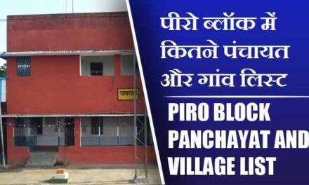 पीरो ब्लॉक में कितने पंचायत और गांव लिस्ट | Piro Block Panchayat and Village List