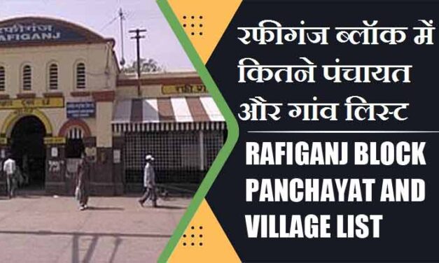 रफीगंज ब्लॉक में कितने पंचायत और गांव लिस्ट | Rafiganj Block Panchayat and Village List