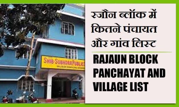 रजौन ब्लॉक में कितने पंचायत और गांव लिस्ट | Rajaun Block Panchayat and Village List