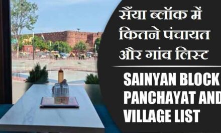 सैंया ब्लॉक में कितने पंचायत और गांव लिस्ट | Sainyan Block Panchayat and Village List