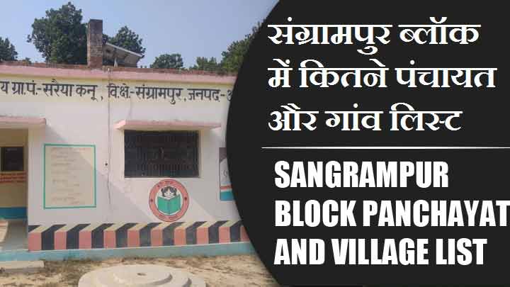 संग्रामपुर ब्लॉक में कितने पंचायत और गांव लिस्ट | Sangrampur Block Panchayat and Village List