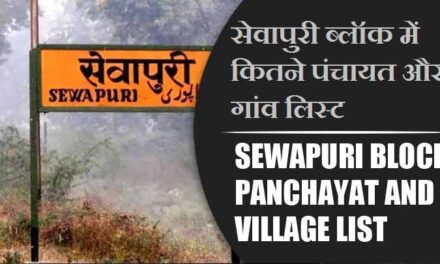 सेवापुरी ब्लॉक में कितने पंचायत और गांव लिस्ट | Sewapuri Block Panchayat and Village List