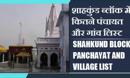 शाहकुंड ब्लॉक में कितने पंचायत और गांव लिस्ट | Shahkund Block Panchayat and Village List