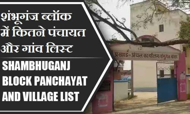 शंभूगंज ब्लॉक में कितने पंचायत और गांव लिस्ट | Shambhuganj Block Panchayat and Village List