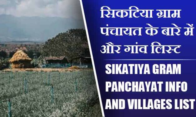 सिकटिया ग्राम पंचायत के बारे में और गांव लिस्ट । Sikatiya Gram Panchayat Info and villages List