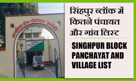 सिंहपुर ब्लॉक में कितने पंचायत और गांव लिस्ट | Singhpur Block Panchayat and Village List
