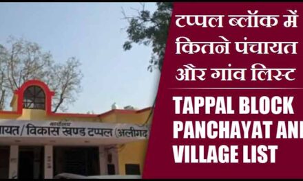 टप्पल ब्लॉक में कितने पंचायत और गांव लिस्ट | Tappal Block Panchayat and Village List