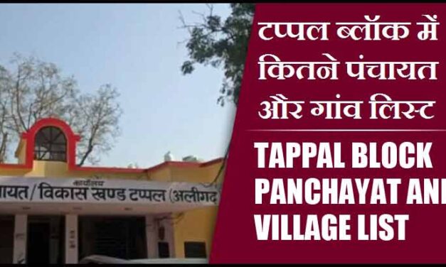 टप्पल ब्लॉक में कितने पंचायत और गांव लिस्ट | Tappal Block Panchayat and Village List