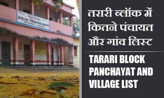 तरारी ब्लॉक में कितने पंचायत और गांव लिस्ट | Tarari Block Panchayat and Village List