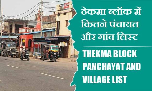 ठेकमा ब्लॉक में कितने पंचायत और गांव लिस्ट | Thekma Block Panchayat and Village List