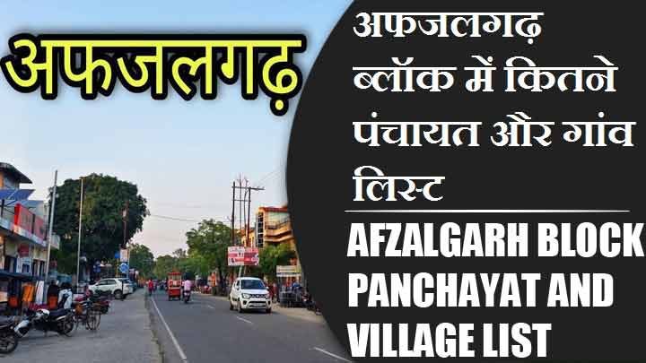 अफजलगढ़ ब्लॉक में कितने पंचायत और गांव लिस्ट | Afzalgarh Block Panchayat and Village List
