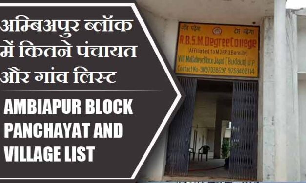 अम्बिअपुर ब्लॉक में कितने पंचायत और गांव लिस्ट | Ambiapur Block Panchayat and Village List