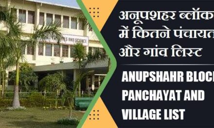 अनूपशहर ब्लॉक में कितने पंचायत और गांव लिस्ट | Anupshahr Block Panchayat and Village List