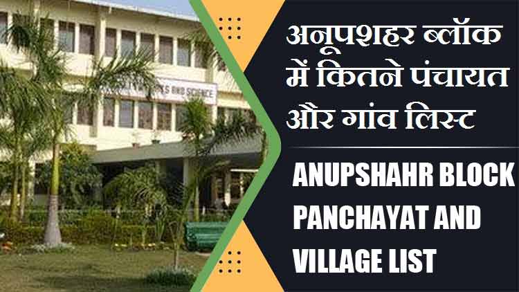 अनूपशहर ब्लॉक में कितने पंचायत और गांव लिस्ट | Anupshahr Block Panchayat and Village List