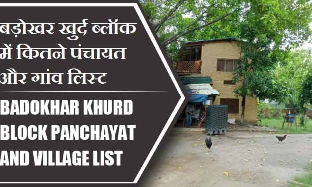 बड़ोखर खुर्द ब्लॉक में कितने पंचायत और गांव लिस्ट | Badokhar Khurd Block Panchayat and Village List