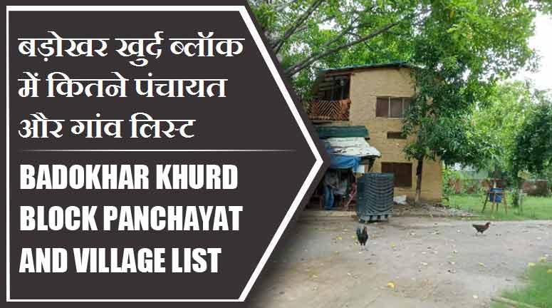 बड़ोखर खुर्द ब्लॉक में कितने पंचायत और गांव लिस्ट | Badokhar Khurd Block Panchayat and Village List