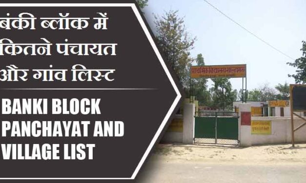 बंकी ब्लॉक में कितने पंचायत और गांव लिस्ट | Banki Block Panchayat and Village List