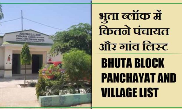 भुता ब्लॉक में कितने पंचायत और गांव लिस्ट | Bhuta Block Panchayat and Village List