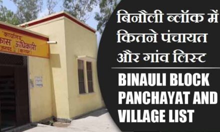 बिनौली ब्लॉक में कितने पंचायत और गांव लिस्ट | Binauli Block Panchayat and Village List