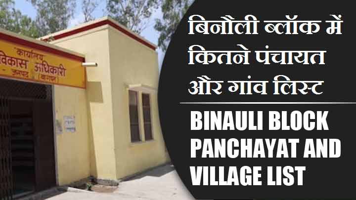 बिनौली ब्लॉक में कितने पंचायत और गांव लिस्ट | Binauli Block Panchayat and Village List