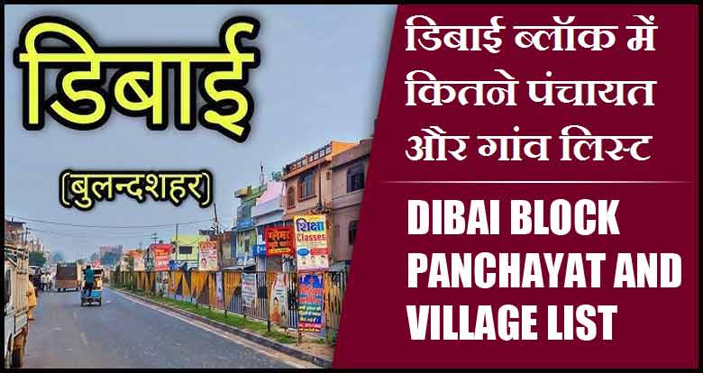 डिबाई ब्लॉक में कितने पंचायत और गांव लिस्ट | Dibai Block Panchayat and Village List
