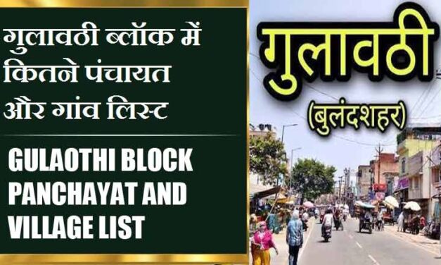 गुलावठी ब्लॉक में कितने पंचायत और गांव लिस्ट | Gulaothi Block Panchayat and Village List