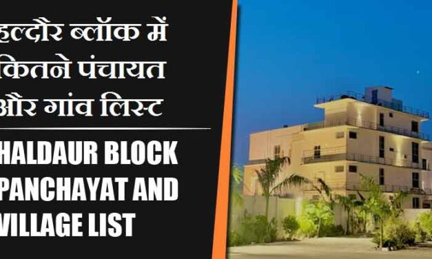 हल्दौर ब्लॉक में कितने पंचायत और गांव लिस्ट | Haldaur Block Panchayat and Village List